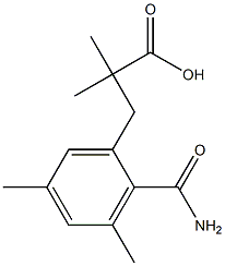 3-[2-(aminocarbonyl)-3,5-dimethylphenyl]-2,2-dimethylpropanoic acid