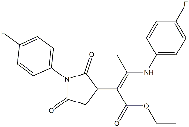 ethyl 3-(4-fluoroanilino)-2-[1-(4-fluorophenyl)-2,5-dioxotetrahydro-1H-pyrrol-3-yl]but-2-enoate