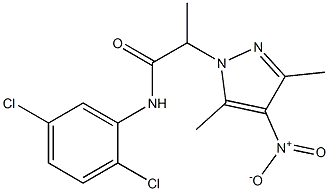 N-(2,5-dichlorophenyl)-2-(3,5-dimethyl-4-nitro-1H-pyrazol-1-yl)propanamide Struktur