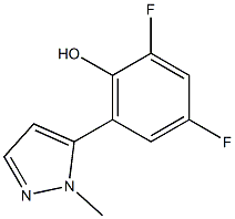 2,4-difluoro-6-(1-methyl-1H-pyrazol-5-yl)phenol,,结构式