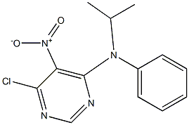 6-chloro-N-isopropyl-5-nitro-N-phenyl-4-pyrimidinamine Structure