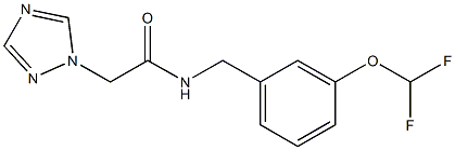 N-[3-(difluoromethoxy)benzyl]-2-(1H-1,2,4-triazol-1-yl)acetamide Structure