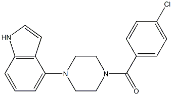(4-chlorophenyl)[4-(1H-indol-4-yl)piperazino]methanone Structure
