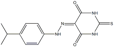 5-[2-(4-isopropylphenyl)hydrazono]-2-thioxohexahydropyrimidine-4,6-dione Structure