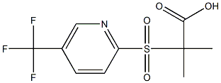 2-methyl-2-{[5-(trifluoromethyl)-2-pyridyl]sulfonyl}propanoic acid Struktur
