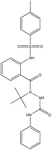 2-(tert-butyl)-2-(2-{[(4-methylphenyl)sulfonyl]amino}benzoyl)-N-phenyl-1-hydrazinecarboxamide