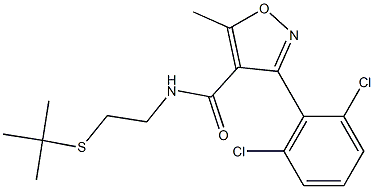 N4-[2-(tert-butylthio)ethyl]-3-(2,6-dichlorophenyl)-5-methylisoxazole-4-carboxamide|