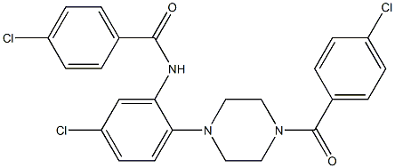 4-chloro-N-{5-chloro-2-[4-(4-chlorobenzoyl)piperazino]phenyl}benzenecarboxamide Structure