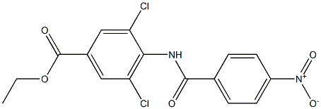 ethyl 3,5-dichloro-4-[(4-nitrobenzoyl)amino]benzoate 化学構造式