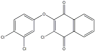 2-chloro-3-(3,4-dichlorophenoxy)-1,4-dihydronaphthalene-1,4-dione,,结构式