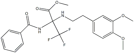 methyl 2-(benzoylamino)-2-[(3,4-dimethoxyphenethyl)amino]-3,3,3-trifluoropropanoate Structure