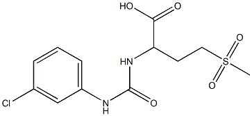 2-{[(3-chloroanilino)carbonyl]amino}-4-(methylsulfonyl)butanoic acid 结构式
