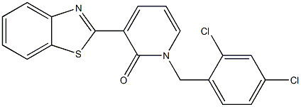 3-(1,3-benzothiazol-2-yl)-1-(2,4-dichlorobenzyl)-2(1H)-pyridinone Structure