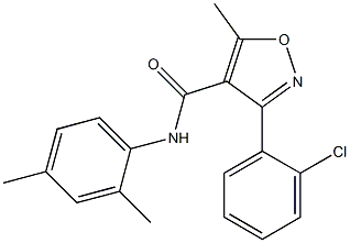 3-(2-chlorophenyl)-N-(2,4-dimethylphenyl)-5-methyl-4-isoxazolecarboxamide