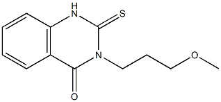 3-(3-methoxypropyl)-2-thioxo-1,2,3,4-tetrahydroquinazolin-4-one 结构式