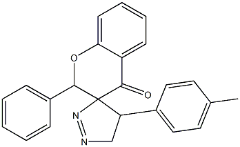 4',5'-dihydro-4'-(4-methylphenyl)-2-phenyl-spiro[2H-1-benzopyran-3(4H),3'-[3H]pyrazol]-4-one,,结构式