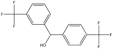 [3-(trifluoromethyl)phenyl][4-(trifluoromethyl)phenyl]methanol 化学構造式