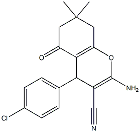 2-amino-4-(4-chlorophenyl)-7,7-dimethyl-5-oxo-5,6,7,8-tetrahydro-4H-chromene-3-carbonitrile