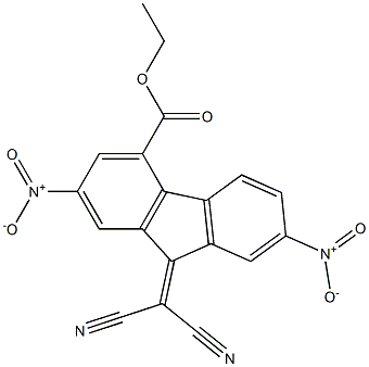 ethyl 9-(dicyanomethylidene)-2,7-dinitro-9H-fluorene-4-carboxylate 结构式