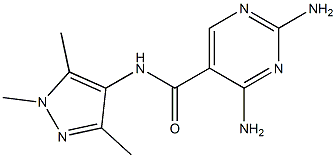 N5-(1,3,5-trimethyl-1H-pyrazol-4-yl)-2,4-diaminopyrimidine-5-carboxamide Struktur