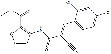 methyl 3-{[2-cyano-3-(2,4-dichlorophenyl)acryloyl]amino}thiophene-2-carboxylate