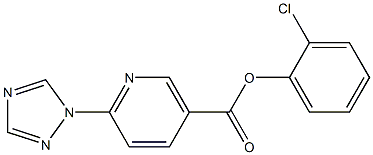 2-chlorophenyl 6-(1H-1,2,4-triazol-1-yl)nicotinate Struktur