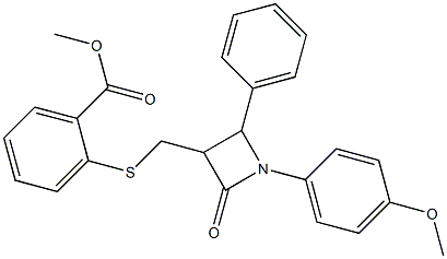 methyl 2-({[1-(4-methoxyphenyl)-2-oxo-4-phenyl-3-azetanyl]methyl}sulfanyl)benzenecarboxylate