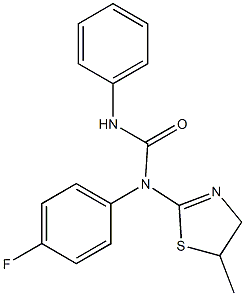 N-(4-fluorophenyl)-N-(5-methyl-4,5-dihydro-1,3-thiazol-2-yl)-N'-phenylurea Structure