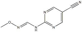 N-(5-cyano-2-pyrimidinyl)-N'-methoxyiminoformamide 化学構造式