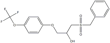 1-(benzylsulfonyl)-3-[4-(trifluoromethoxy)phenoxy]propan-2-ol 结构式