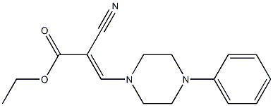 ethyl (E)-2-cyano-3-(4-phenylpiperazino)-2-propenoate Structure