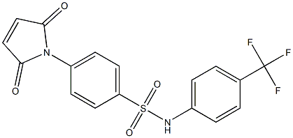 N1-[4-(trifluoromethyl)phenyl]-4-(2,5-dioxo-2,5-dihydro-1H-pyrrol-1-yl)benzene-1-sulfonamide 结构式