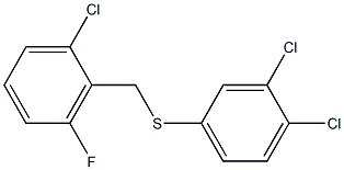 1-chloro-2-{[(3,4-dichlorophenyl)thio]methyl}-3-fluorobenzene Structure