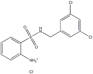 2-{[(3,5-dichlorobenzyl)amino]sulfonyl}benzenaminium chloride Structure
