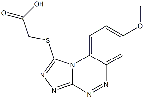 2-[(7-methoxybenzo[e][1,2,4]triazolo[3,4-c][1,2,4]triazin-1-yl)thio]acetic acid|