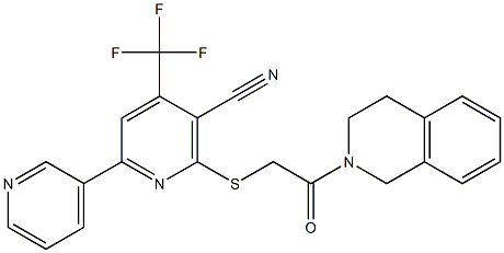 6-{[2-(3,4-dihydroisoquinolin-2(1H)-yl)-2-oxoethyl]thio}-4-(trifluoromethyl)-2,3'-bipyridine-5-carbonitrile