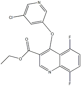 ethyl 4-[(5-chloro-3-pyridyl)oxy]-5,8-difluoroquinoline-3-carboxylate 结构式