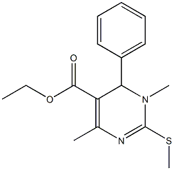 ethyl 1,4-dimethyl-2-(methylthio)-6-phenyl-1,6-dihydropyrimidine-5-carboxylate Structure