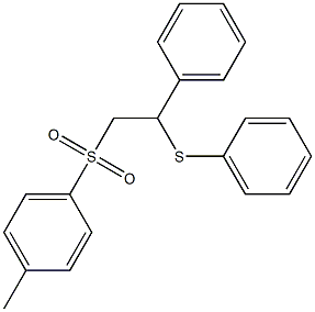 1-methyl-4-{[2-phenyl-2-(phenylthio)ethyl]sulfonyl}benzene Struktur