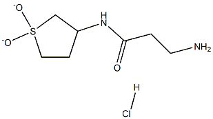 3-amino-N-(1,1-dioxidotetrahydrothien-3-yl)propanamide hydrochloride 结构式
