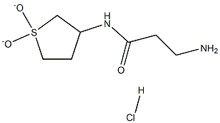 3-amino-N-(1,1-dioxidotetrahydrothien-3-yl)propanamide hydrochloride Struktur