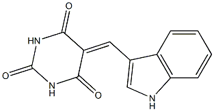 5-(1H-indol-3-ylmethylidene)hexahydropyrimidine-2,4,6-trione Struktur