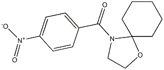 (4-nitrophenyl)(1-oxa-4-azaspiro[4.5]dec-4-yl)methanone,,结构式