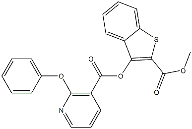 2-(methoxycarbonyl)benzo[b]thiophen-3-yl 2-phenoxynicotinate Structure