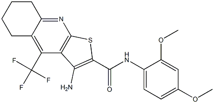 3-amino-N-(2,4-dimethoxyphenyl)-4-(trifluoromethyl)-5,6,7,8-tetrahydrothieno[2,3-b]quinoline-2-carboxamide
