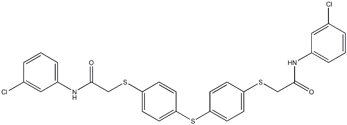 2-({4-[(4-{[2-(3-chloroanilino)-2-oxoethyl]sulfanyl}phenyl)sulfanyl]phenyl}sulfanyl)-N-(3-chlorophenyl)acetamide|