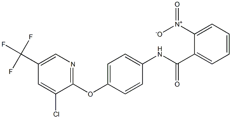 N-(4-{[3-chloro-5-(trifluoromethyl)-2-pyridinyl]oxy}phenyl)-2-nitrobenzenecarboxamide 结构式