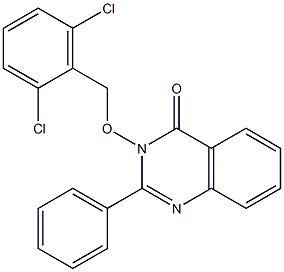 3-[(2,6-dichlorobenzyl)oxy]-2-phenyl-3,4-dihydroquinazolin-4-one,,结构式