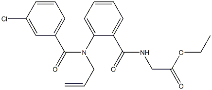 ethyl 2-({2-[allyl(3-chlorobenzoyl)amino]benzoyl}amino)acetate,,结构式