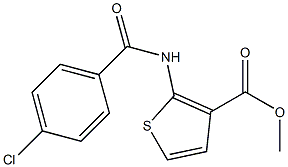 methyl 2-[(4-chlorobenzoyl)amino]thiophene-3-carboxylate,,结构式